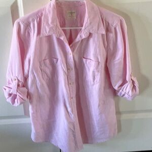 GAP Light Pink Fitted Boyfriend Shirt